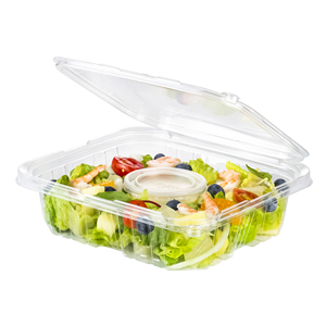 Caja desechable de aperitivos de alta calidad, envases de plástico desechables rectangulares de 48 OZ para alimentos frescos - Product Image 4
