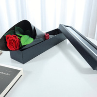 Boîte Cadeau Rose Éternelle Préservée – Bouquet à Tige Unique Personnalisable – Livraison Rapide pour Fêtes, Anniversaires et Célébrations