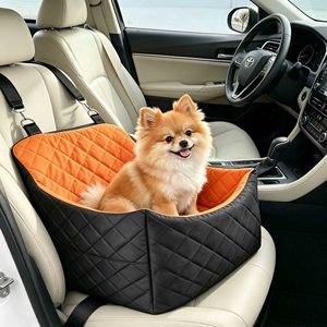 Siège auto pour chien, rehausseur de siège auto pour chien, protection de siège auto, lit de voyage pour animaux de compagnie, rehausseur de siège en mousse à mémoire de forme avec housse lavable - Product Image 4