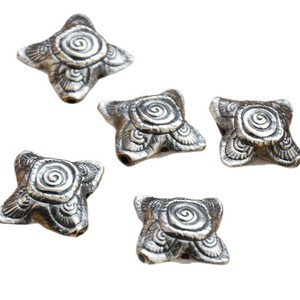 Perles en forme d'étoile argentée, entretoises plaquées de 37mm pour bracelets, colliers, accessoires de bijoux à faire soi-même - Product Image 2