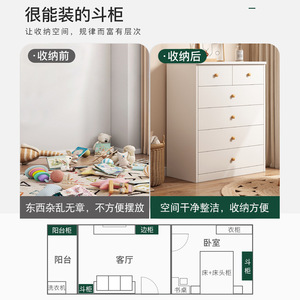 White Five-Drawer Dresser Storage <b>Cabinet</b> For Bedroom Living Room <b>Small</b> Space Organization - Product Image 3