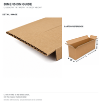 Boîte d'emballage en carton ondulé kraft sur mesure, longue, pour l'expédition, l'exportation, le stockage et la livraison pour le commerce électronique