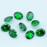 Chine Haute qualité synthétique de forme ovale zircon cubique rugueux pierre émeraude