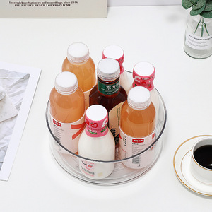 Plateau de rangement rotatif Caiya à 1 niveau, organiseur de bureau en plastique pour cuisine, salle de bain, cosmétiques, papeterie - Product Image 2