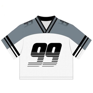 Maillot de football rétro surdimensionné à coupe ample, personnalisé, de haute qualité, avec graphisme sublimé, pour hommes - Product Image 3