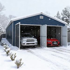 Garage et hangar préfabriqués en acier, entrepôt en structure métallique personnalisable à vendre - Product Image 1