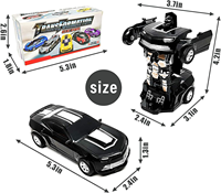 Venta caliente Auto Transforming Robot Toys Cars Friction Powered Car Truck Toys para niños pequeños Presente