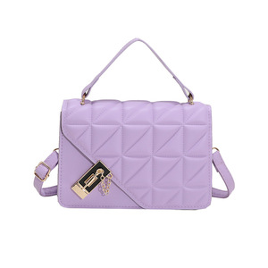 Retro Solid Color PU 3D Diamond Grid <b>Small</b> Bag Fashion Crossbody Bag Mini Designed <b>Handbag</b> for Women RTS Bulk Mixed Order - Product Image 2
