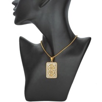 Pendentif de bijoux en cristal plaqué or 18K, en acier inoxydable, personnalisé