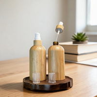 Support à 70 bagues en bambou – Rangement créatif pour bouteilles de sérum – Présentoir idéal pour la maison, le bureau ou comme trophée – Bouteille de sérum pour la chambre