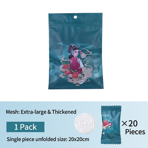 Serviettes nettoyantes pour le visage jetables en viscose non tissée de style chinois, compressées pour les voyages - Product Image 4