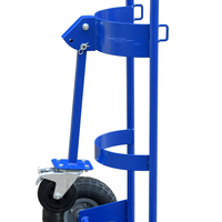 Carretilla Manual para Cilindros de Oxígeno Industrial con Capacidad de Carga de 200 kg, Construcción de Metal y Goma, OEM Disponible