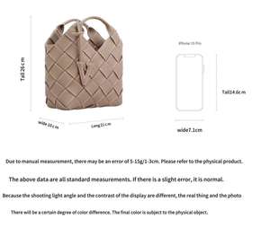 Xianger luxe bandoulière en cuir de vachette sac à main américain tressé conception Durable deux sangles de poignée ouvert Maillard chaînes Portable - Product Image 6