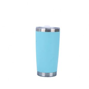 Vaso Térmico Turquesa de 20 oz, Metálico, Aislado al Vacío de Doble Pared, con Recubrimiento en Polvo Mate, Reutilizable, para Viaje, ASM25 - Product Image 5