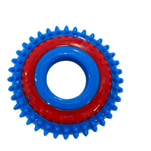 Personalizada respetuosa con el medio ambiente <span class=keywords><strong>Micro</strong></span> Spike forma de anillo novedad Squeaky masticar juguetes para perros a granel Material TPR opción al por mayor disponible - Product Image 2