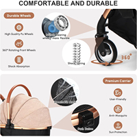 Poussette pour animaux de compagnie poussette pour chien chat avec panier de rangement pliable léger chariot de transport de chien poussette de Jogging