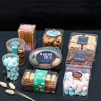 Cylindre en plastique transparent personnalisé boîte carrée Tube en acétate emballage alimentaire avec gaufrage et vernissage matériaux recyclés