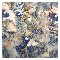 Magnifique tissu imprimé de motifs floraux numériques personnalisés, en popeline de coton biologique doux, pour Dirac somalien