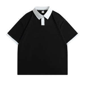 Design classique 100% coton 200gsm Collision couleur décontracté polo pour enfants coupe ample respirant enfants uniformes polos - Product Image 5
