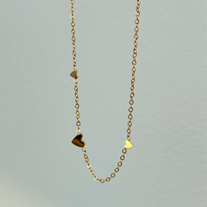 Boucles d'oreilles pendantes minimalistes <span class=keywords><strong>Twin</strong></span> Love, rétro, plaquées or 18 carats, acier titane, tendance, chaîne à maillons en acier inoxydable, cadeaux de mariage - Product Image 3
