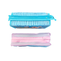 Lady Crystal Pearlescent Pochette jetable à fermeture éclair ailée OEM Private Label Wholesale Serviettes hygiéniques Super Absorbency Leak Guard
