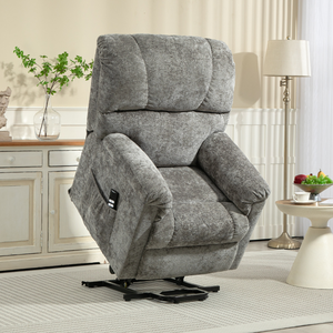 Sillón Reclinable Eléctrico con Calefacción, Tapicería de Tela, Estructura Metálica, Diseño Moderno de Mediados de Siglo, HQ-8285 - Product Image 1
