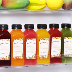 Chai Nước ép nhựa 16OZ pháp vuông nhựa chai nước trái cây làm xáo trộn nắp bằng chứng 500ml nước giải khát chai nước ép trái cây với vít nắp - Product Image 3