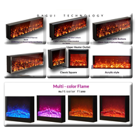 Cheminée électrique, cheminée électrique encastrée moderne, poêle décoratif à flamme multicolore pour salon, villa, hôtel