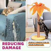 Tour d'arbre à chat décor palmier vert 33 pouces de haut griffoir pour chat avec boule suspendue pour chat mignon d'intérieur