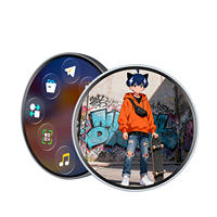 Écran tactile intelligent pour contrôle d'applications OLED, badge électronique Android, périphérique anime, carte d'étudiant, cadeau tendance DIY