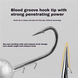 3.5-10g đá dưới Jig đầu với chống snag môi bảo vệ cao cấp câu cá móc cho bassperch & Trung Quốc Cá Rô - Product Image 2