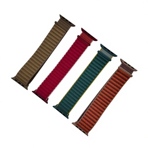 Correa de Reloj de Nailon con Velcro Personalizada para <span class=keywords><strong>Apple</strong></span> y Huawei, 22mm/24mm, Accesorios de Correa Semiterminada - Product Image 2