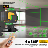 Niveau laser 4D Huepar SV-Y04CG 16 lignes, instrument de nivellement, mesure et nivellement laser extérieur, utilisation intérieure et extérieure