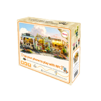 Nuevo Producto M2505Z First Foam Tea House, Casa de Muñecas en Miniatura, Kit de Casa de Muñecas DIY, Kit de Casa de Muñecas de Madera