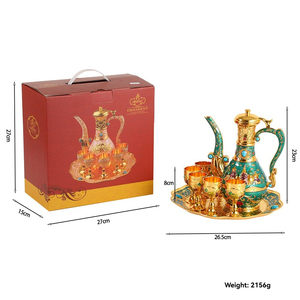 High-end creative household set featuring golden sapphire wineware in castle design - <b>wine</b> glasses for hotel banquets and dining - Product Image 6