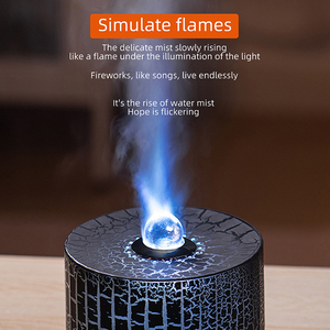 Mới 3D Ngọn lửa hương liệu khuếch tán siêu âm 7 màu sắc dẫn đèn lửa ngọn lửa hạt tinh dầu khuếch tán với từ xa - Product Image 6