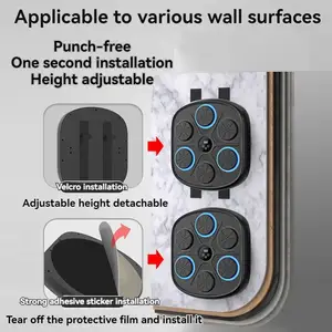 홈 복싱 목표 트레이너 더미 훈련 피트니스 조정 가능한 벽 장착 대상 스마트 음악 권투 기계