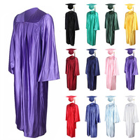 Vente en gros de robes et toges de graduation brillantes unisexes pour l'université