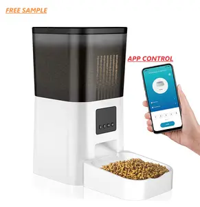 Alimentador de mascotas inteligente Wifi Tuya, Alimentador automático para gatos y perros, cuencos ABS, alimentación remota para teléfono móvil