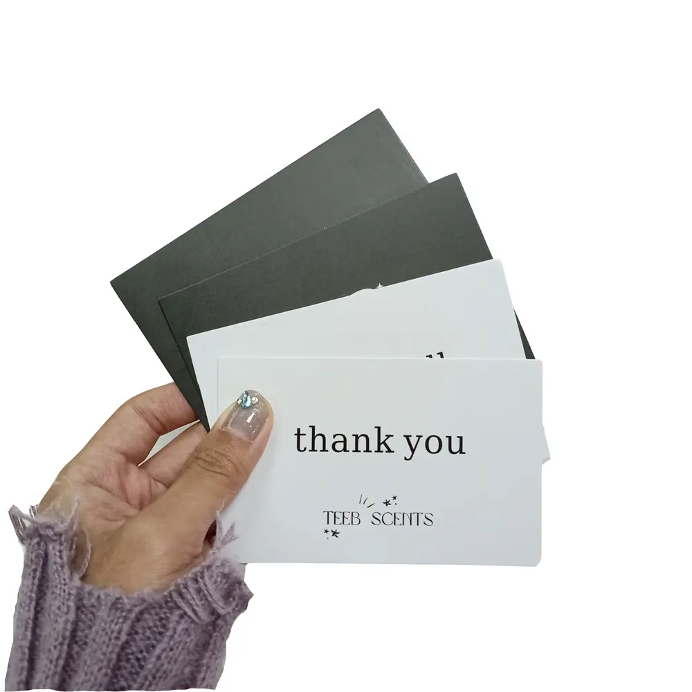 Wholesale Custom Printed Color 400gsm Coated Paper Business Greeting Thank You Cards For Small Business