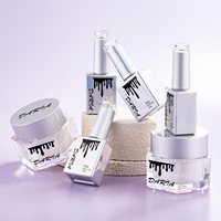 Prix d'usine, haute qualité, flacons carrés vides pour vernis à ongles, réutilisables, 15 ml, pots polygonaux en PS pour gel de construction