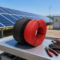 Câble solaire photovoltaïque Pntech certifié TUV H1Z2Z2-K, monoconducteur 1x2,5 mm² XLPO, personnalisable, faible émission de fumée, sans halogène, pour projets solaires