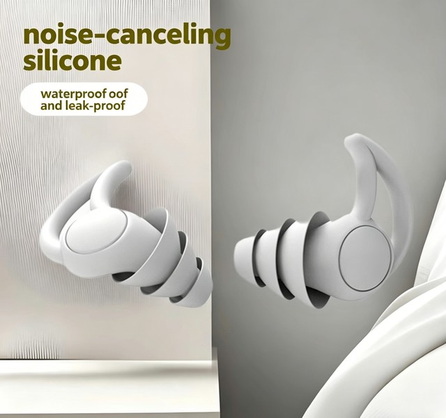 Ear Plugs for Sleeping Noise Reduction Silicone Sleep Earplugs Reusable Washable Hearing Protection Sound Blocking Earplugs