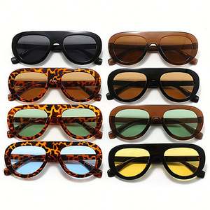 Lunettes de soleil pilote vintage léopard personnalisées avec logo 2025, protection UV400, monture plate, petite taille, style Y2K pour femmes - Product Image 5