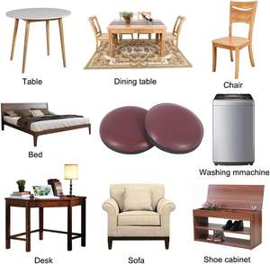 Tapis en feutre auto-adhésif réutilisable et résistant pour les pieds de chaise et de table - Protection du sol - Product Image 6