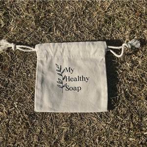 New Design Organic Cotton <b>Drawstring</b> Bags Custom Printed Logo Bag Minimalist Style Eco Muslin Cotton Jewelry Packaging <b>Pouch</b> - Product Image 4