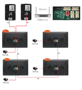 Anjielo 스마트 투야 WiFi <span class=keywords><strong>4</strong></span> 선 비디오 도어 폰 인터콤 시스템 1V4 모니터 1080P 해상도 동작 감지 - Product Image 6