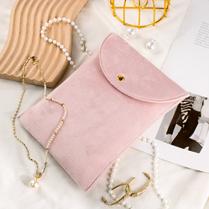 Pochette à bijoux en velours personnalisée de luxe, grand format, pour collier - Product Image 1