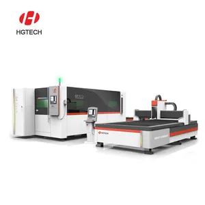 2023 avrupa sergi fiyat HGTECH 3015 500W 1000W 2KW 3000W Metal fiber lazer kesim makinesi fiyat satış