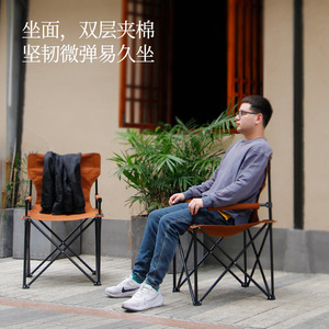 โต๊ะพับกลางแจ้งและเก้าอี้ผ้าอ็อกซ์ฟอร์ดเหล็กคาร์บอนสูง 55x55x87 ซม. แคมป์ปิ้งปิกนิกแบบพกพาพับเก็บได้ชุดเก้าอี้ผู้กำกับ - Product Image 4